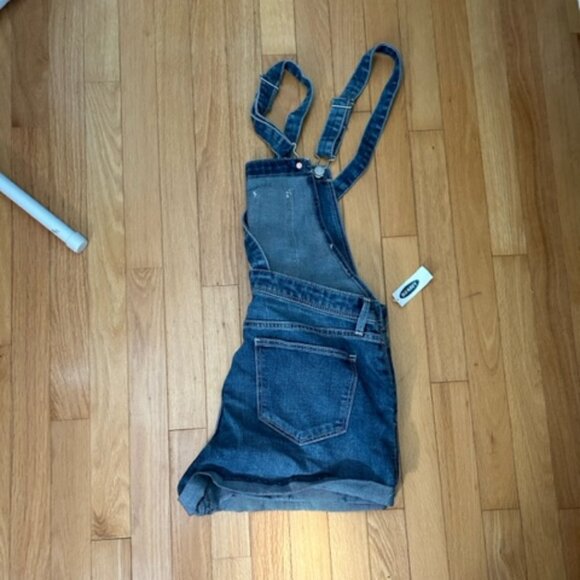 Old Navy, Short Overalls, Size M, Blue - Picture 2 of 2